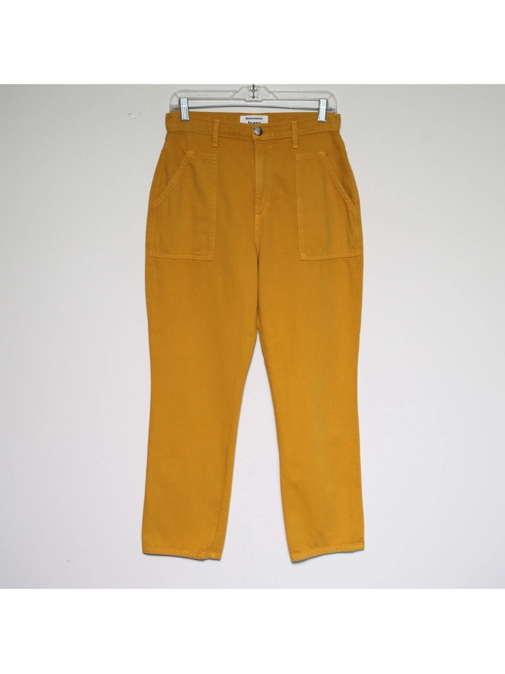 REFORMATION - Dijon Yellow "Taylor Pant" Carpenter Jeans - Women's Size 28 x 28